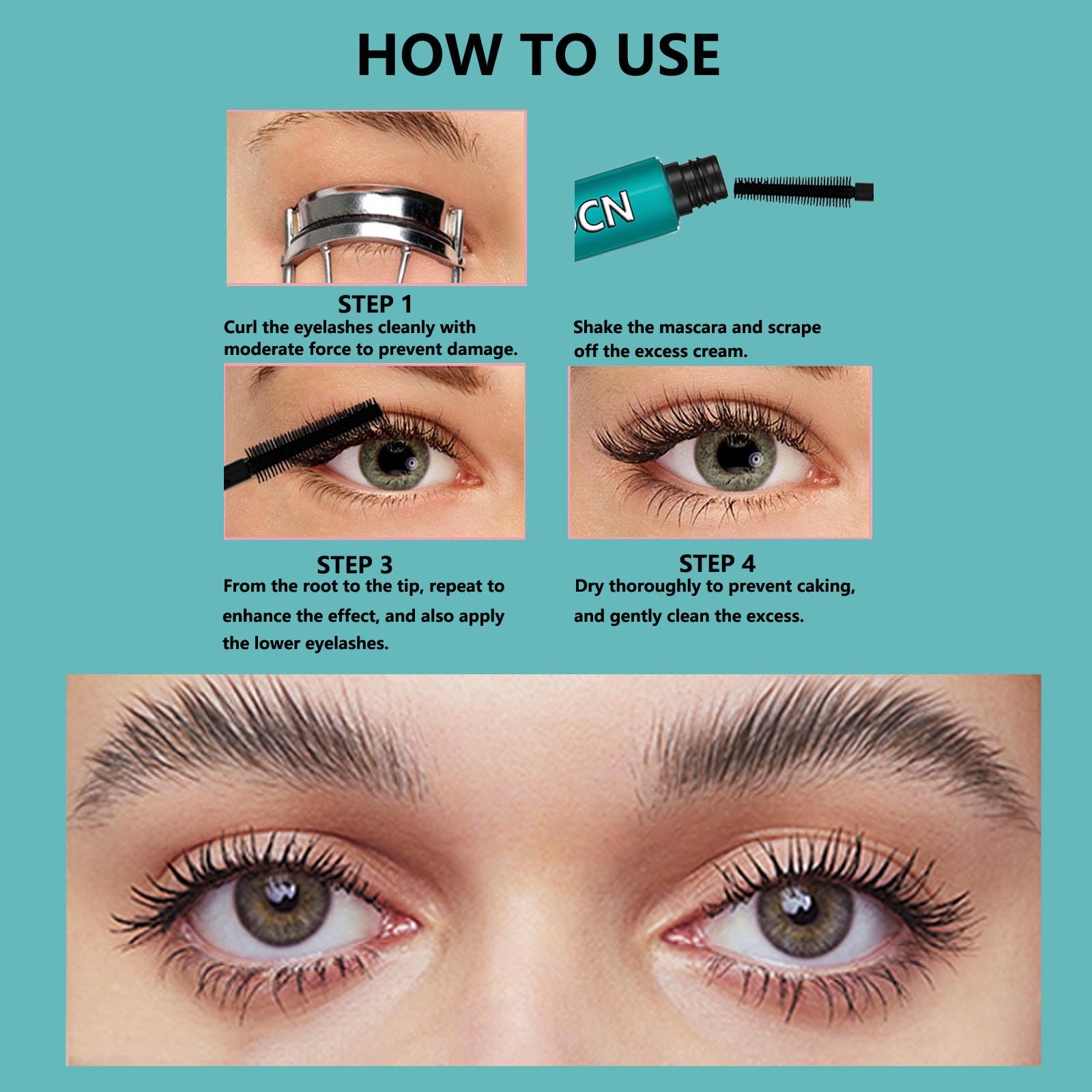 LGSZGDCN Mascara fácil de quitar: remoción rápida sin irritar ojos sensibles