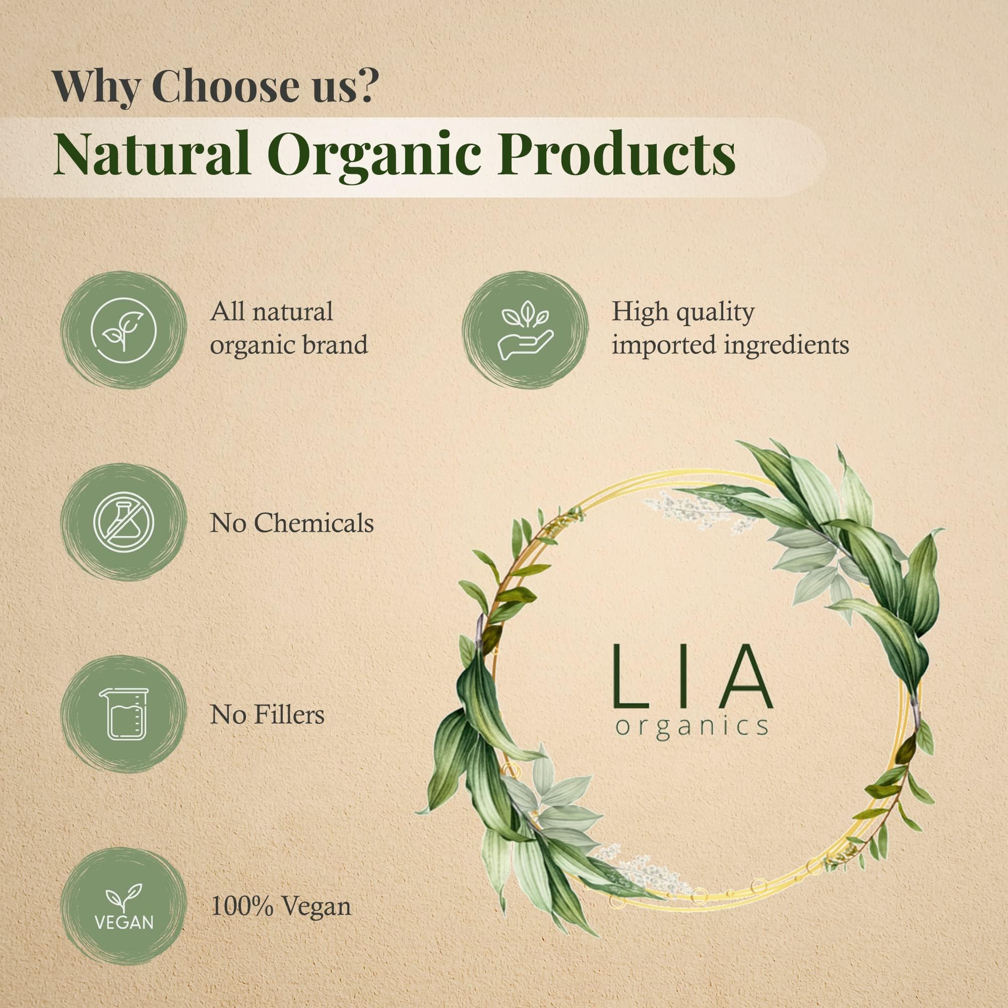Lia Organics envase compacto, fácil de llevar para retoques.