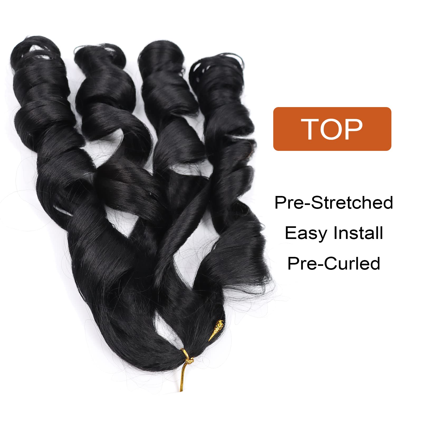 Lianzi extensiones francesas rizadas 18p micro-trenzas para versatilidad.