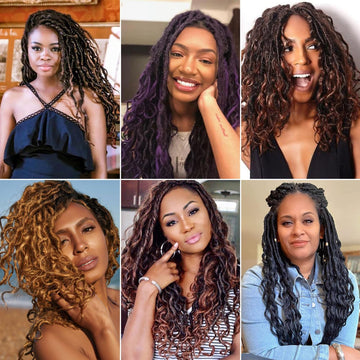 Lianzi locs diosas con textura natural para un acabado realista