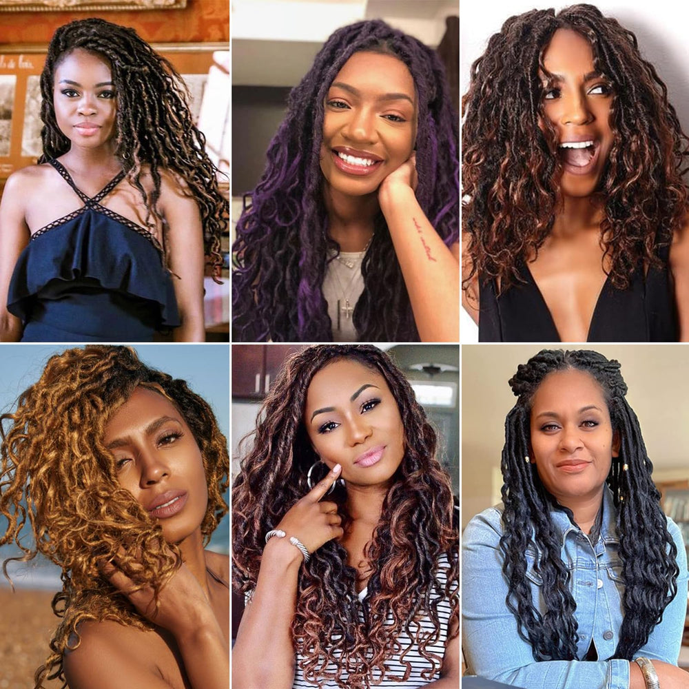 Lianzi locs diosas con textura natural para un acabado realista