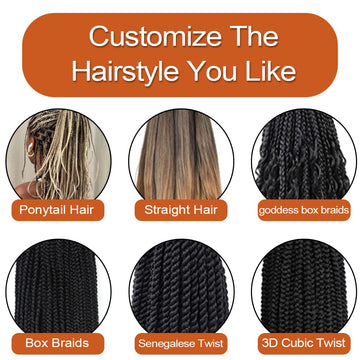 Lianzi trenzas francesas rizadas 14p para looks casuales y formales.