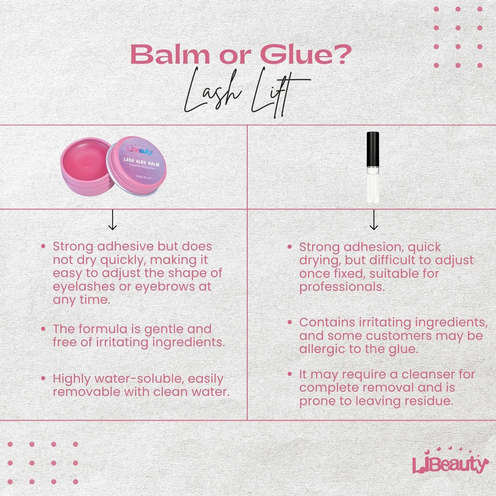 Libeauty adhesivo levantamiento pestañas alta adherencia rosa uso rápido