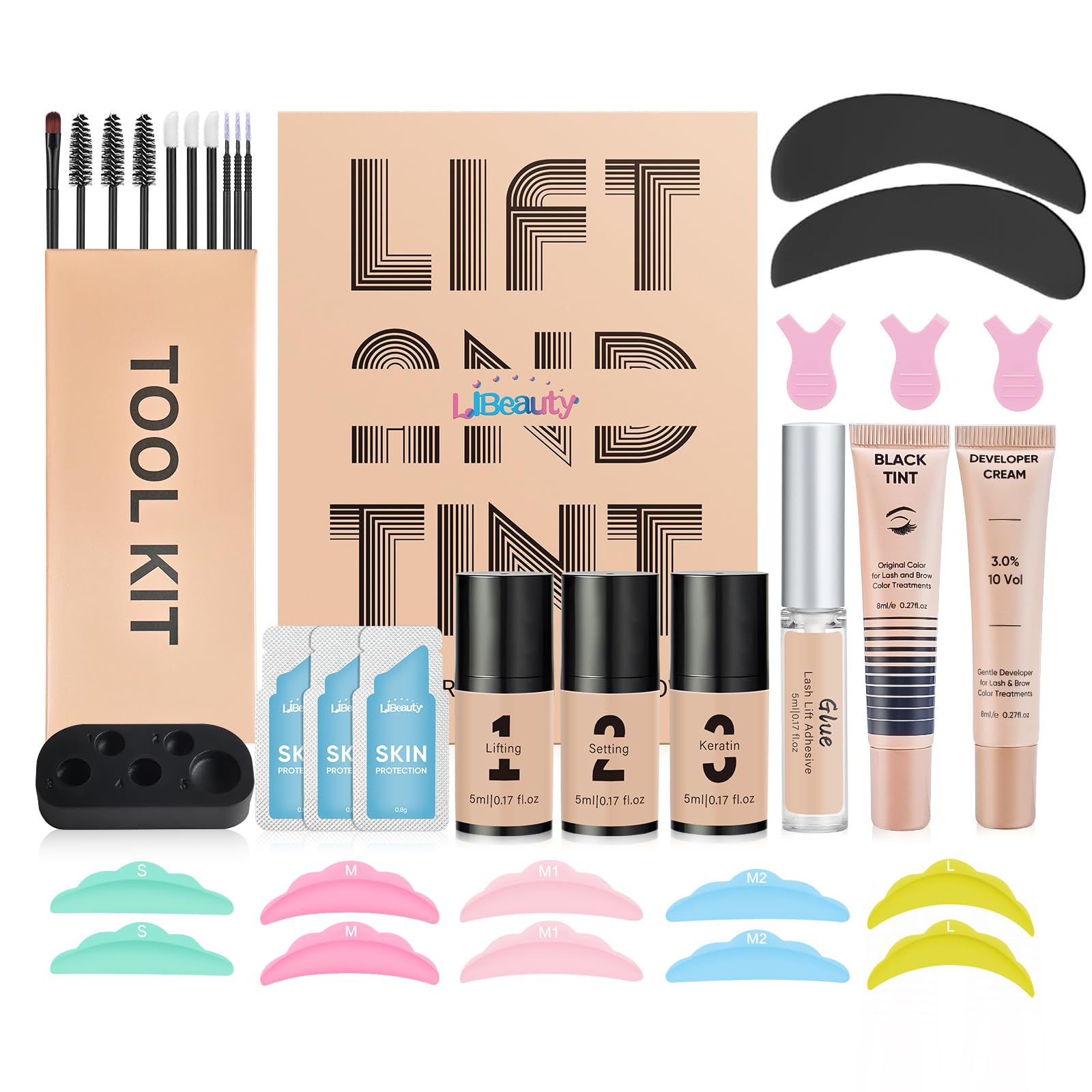 Libeauty kit lissage des cils avec pompe sans air pour une application hygiénique