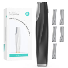 Liberex Sonic Dermaplaning con luz integrada en la frente para exfoliación precisa.