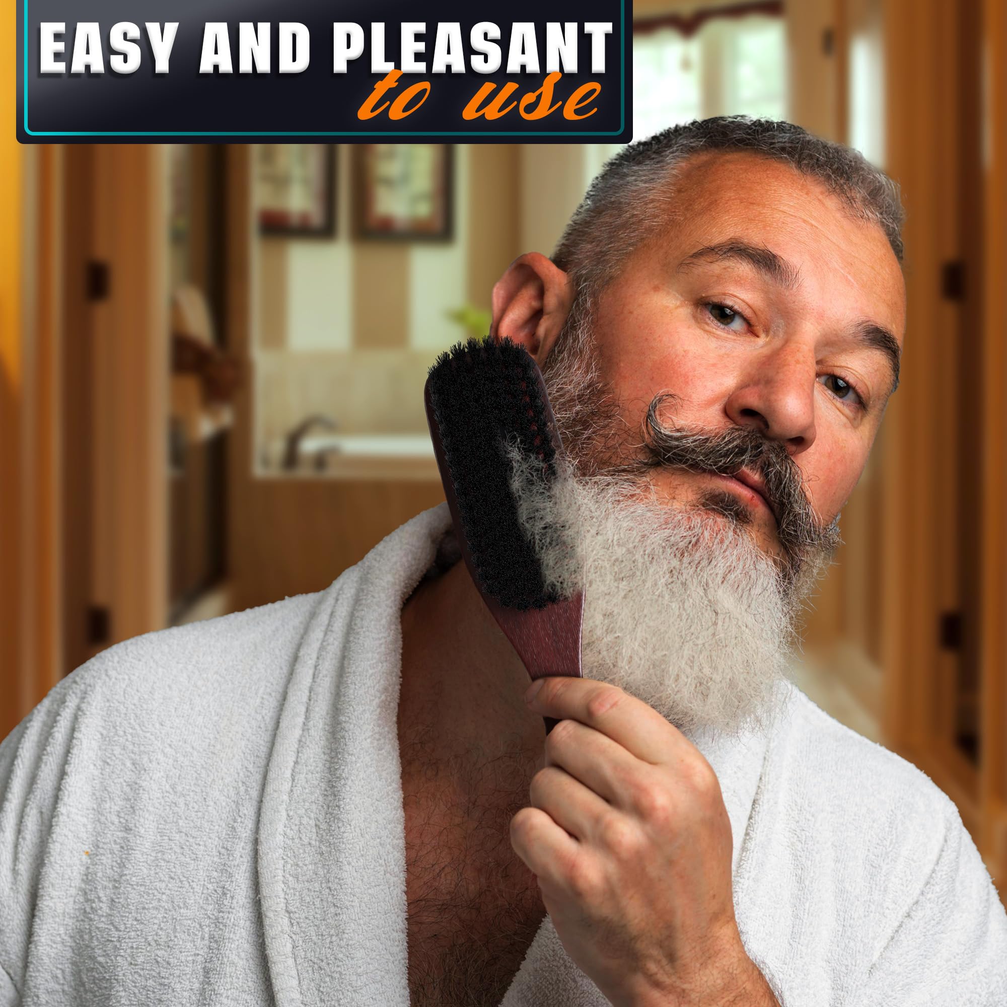 LIBERHAUS Cepillo suave para bigote, favorece un acabado definido.