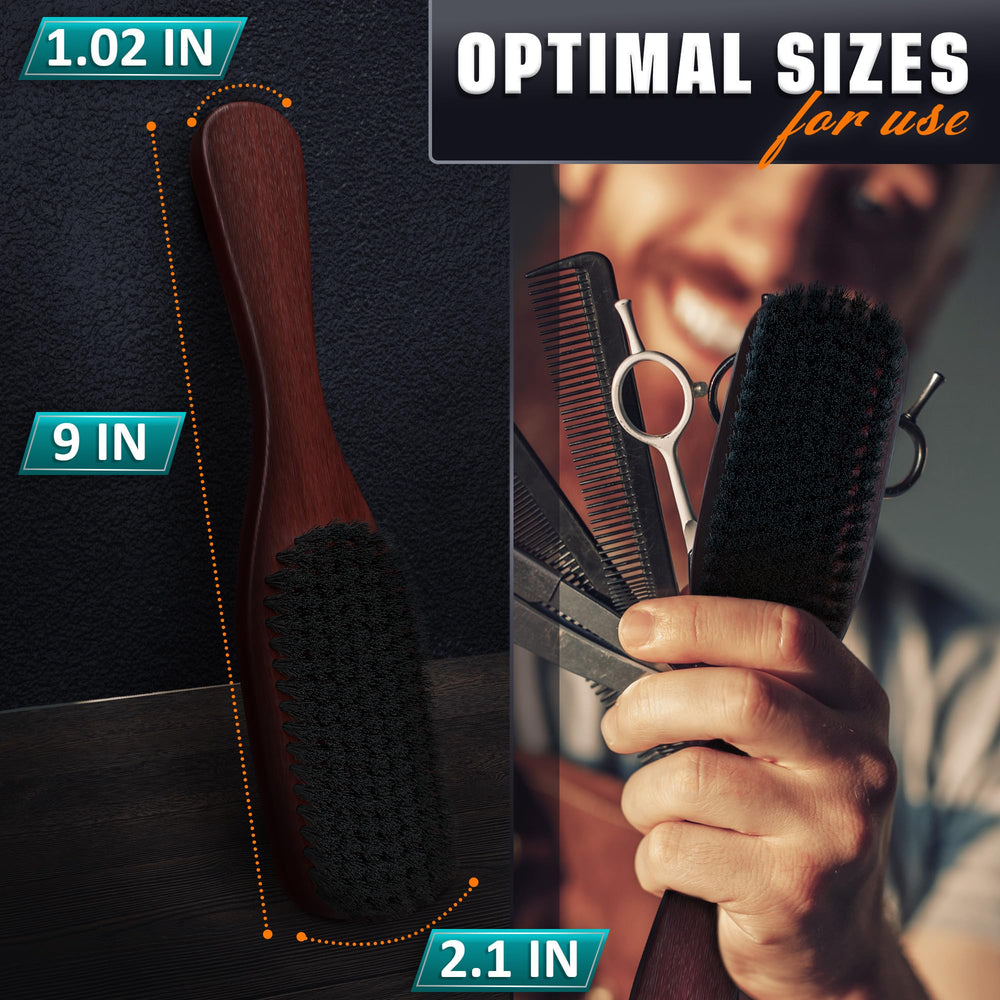 LIBERHAUS Cepillo con cerdas de jabalí, detalle cercano para suavizar la barba.