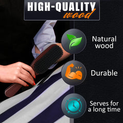 LIBERHAUS Mango de madera ergonómico, agarre cómodo para un peinado preciso.