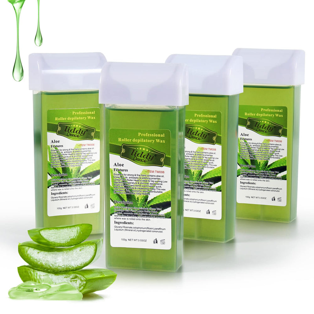 Liddy Dance cera rodillo aloe recambio cuatro: depilación suave para piel sensible.