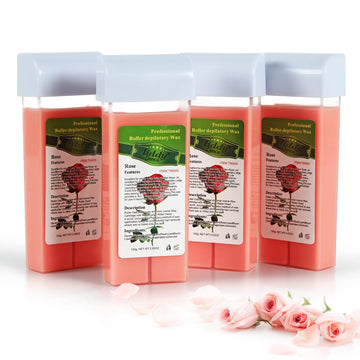 Liddy Dance cera rosa roll-on recambio 4 pack para depilación en casa