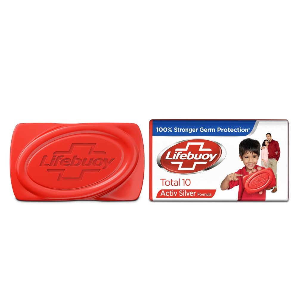 Lifebuoy Total 10 jabón barra en mano: uso diario para higiene rápida