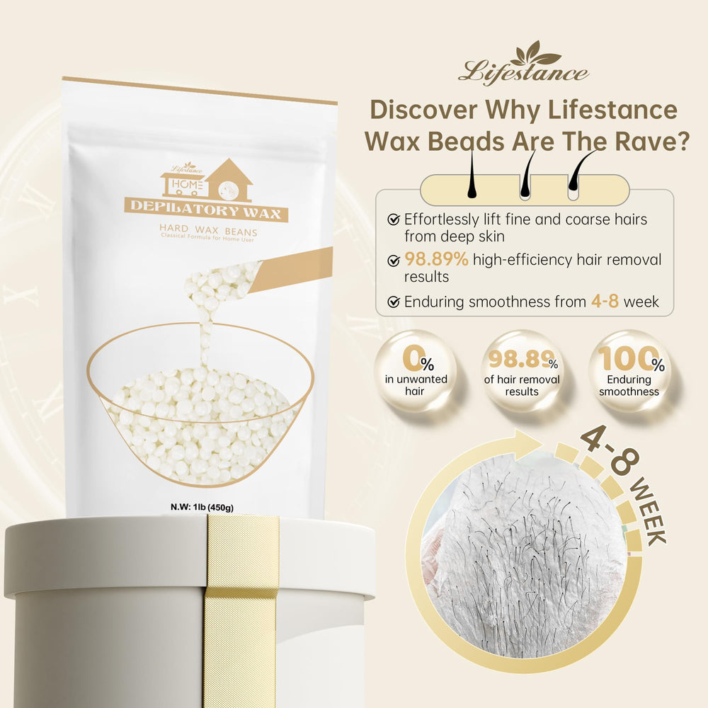 Cera de perla blanca sin aroma de Lifestance, apta para piel sensible.