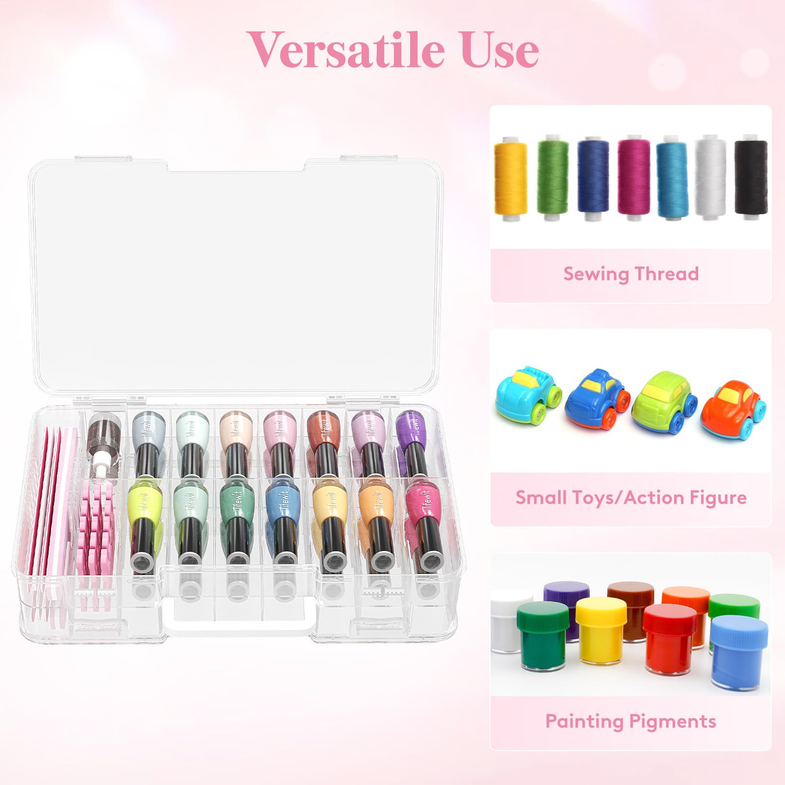 Almacenamiento multiusos Lifewit para esmaltes y herramientas de uñas