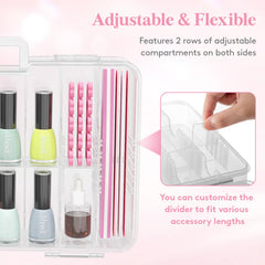 Diseño transparente Lifewit facilita ver los esmaltes sin moverlos