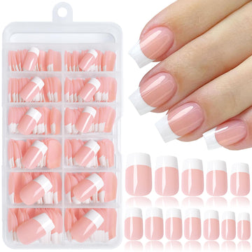 Lifextol 240pc uñas punta francesa, aspecto elegante para manicura en casa