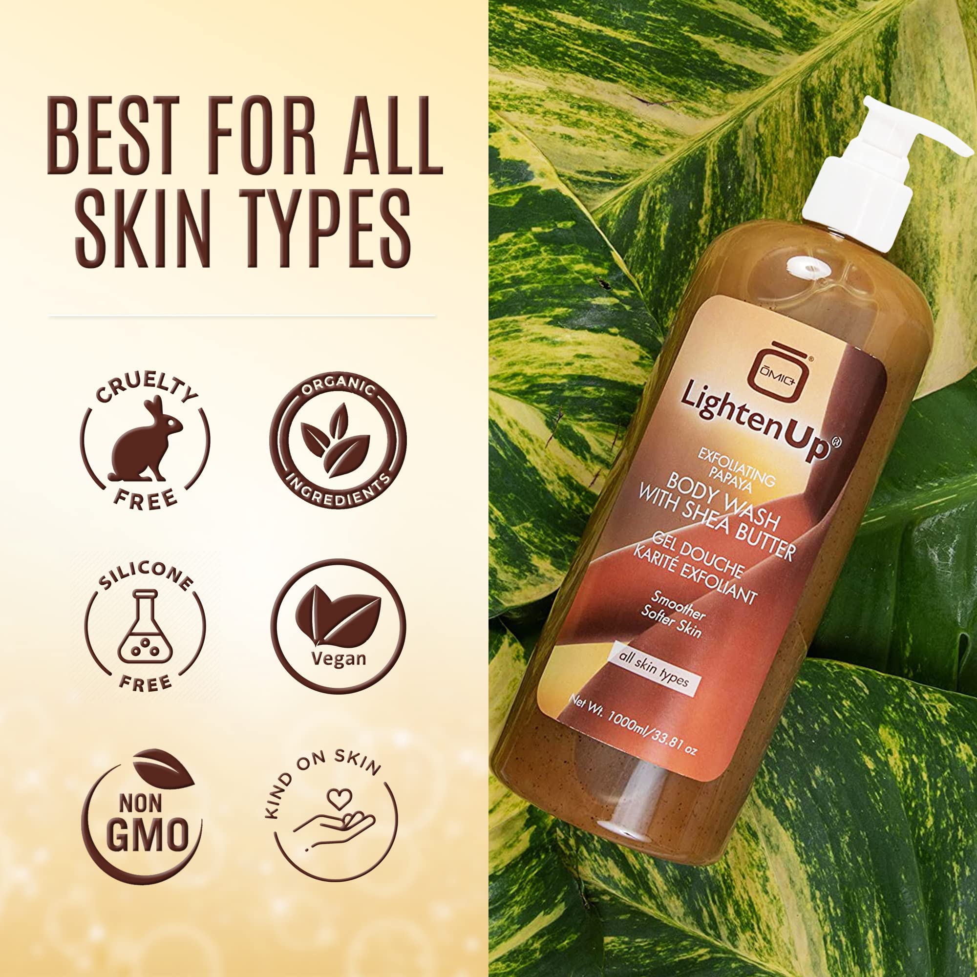LightenUp Exfoliating Body Wash: ducha diaria cómoda y placentera