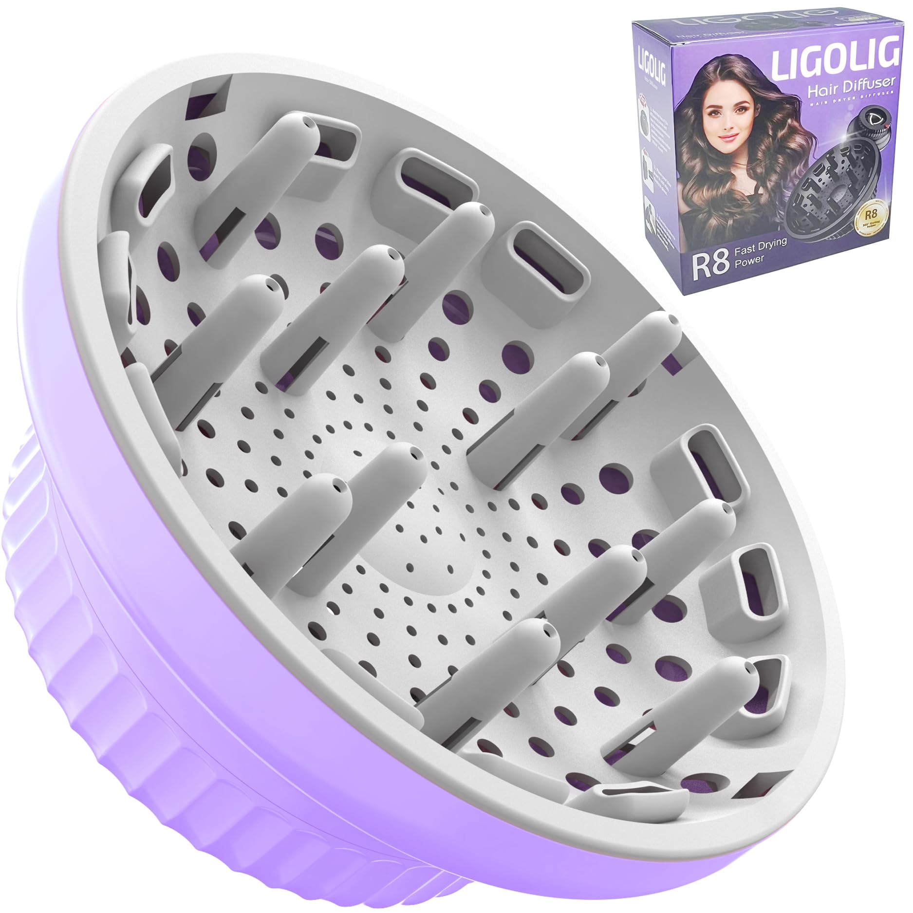 LIGOLIG difusor universal para secador, compatible 1,4–2,4 pulgadas, secado uniforme.