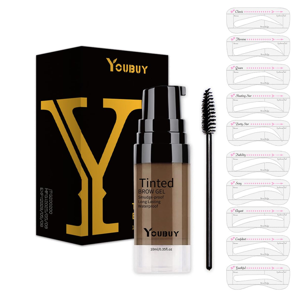LIHUOMEI gel para cejas 3D, frasco y aplicador de precisión para definición duradera.
