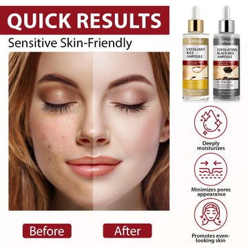 Liiutry Glow Rice Ampoule Duo: textura exfoliante suave para eliminar células muertas
