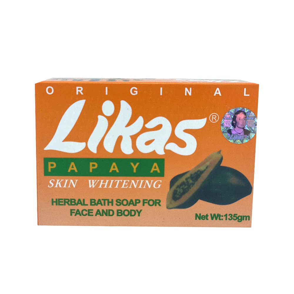 Jabón Likas Papaya Original, vista de la barra para rutina de limpieza diaria.