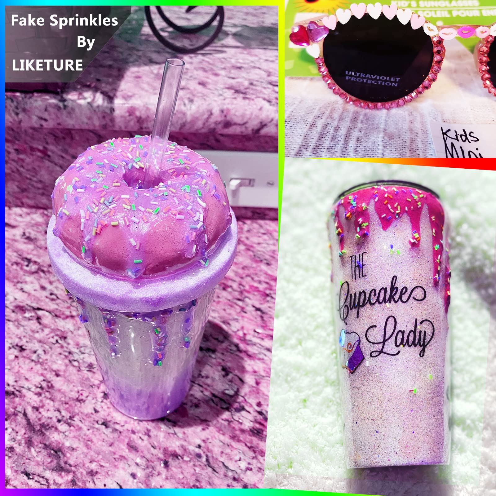 LIKETURE confeti estrellas para toques brillantes en manualidades.