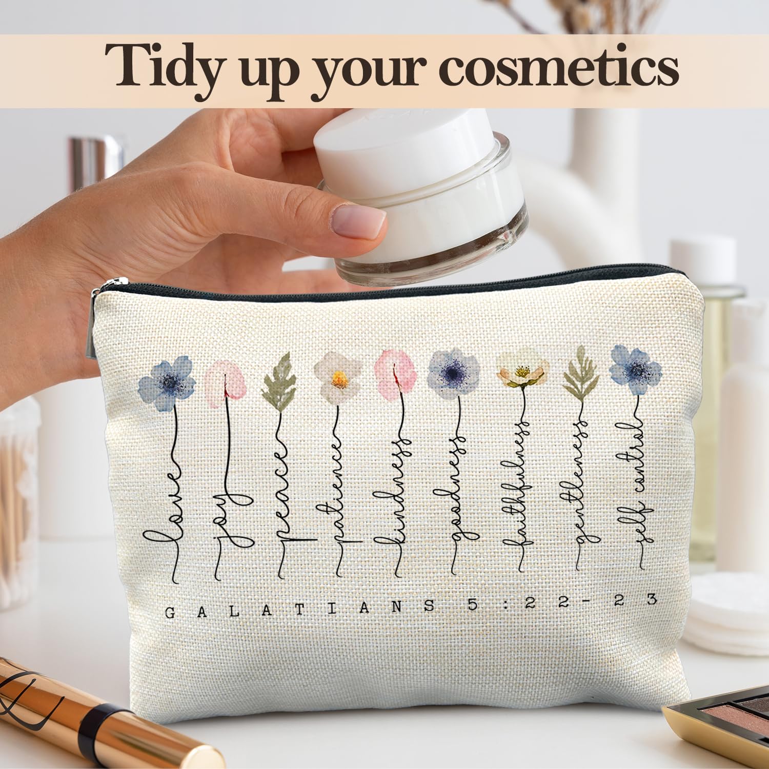 Likjad bolsa cosméticos con cremallera suave, segura para tus productos