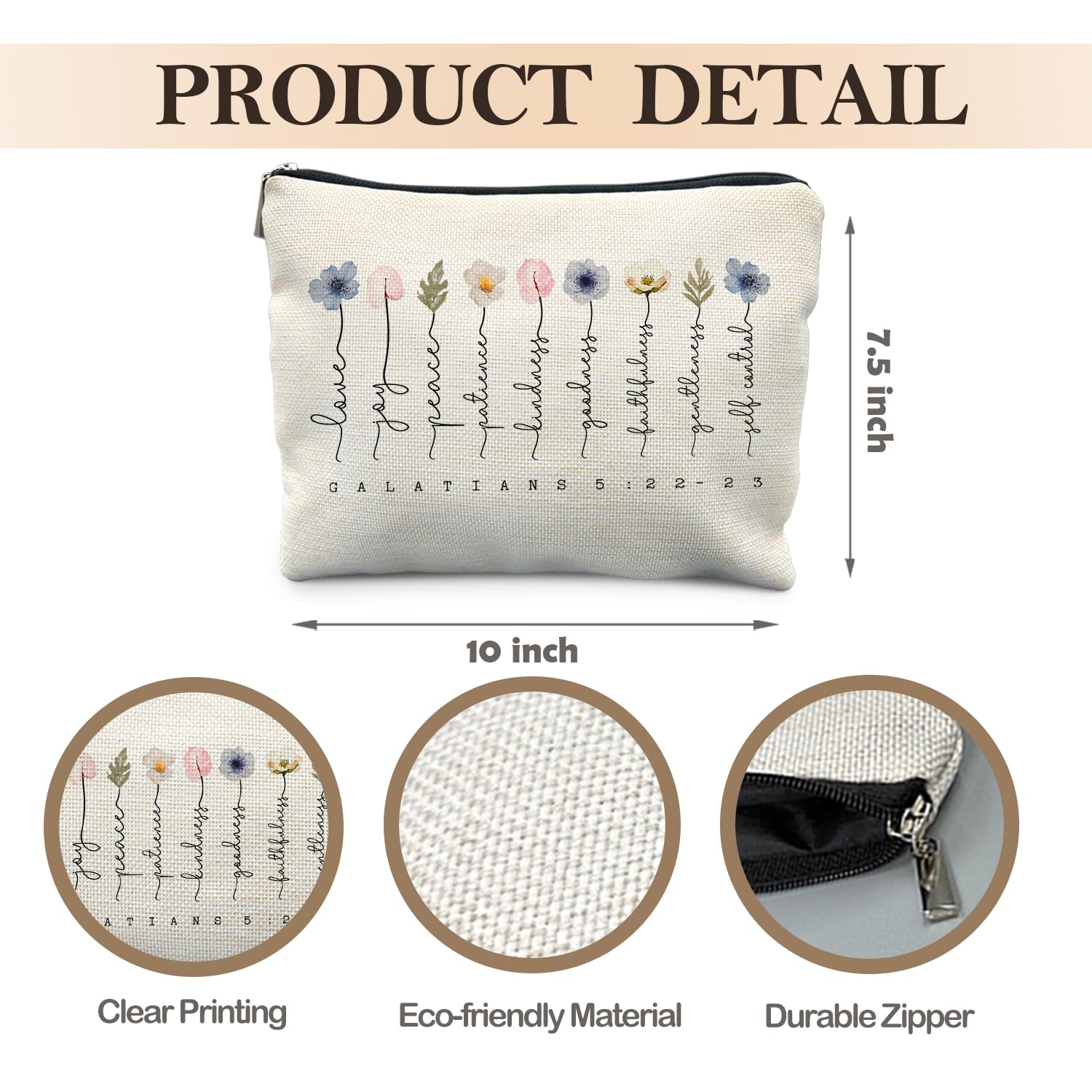 Likjad bolsa maquillaje diseño floral, perfecta para viajes cortos