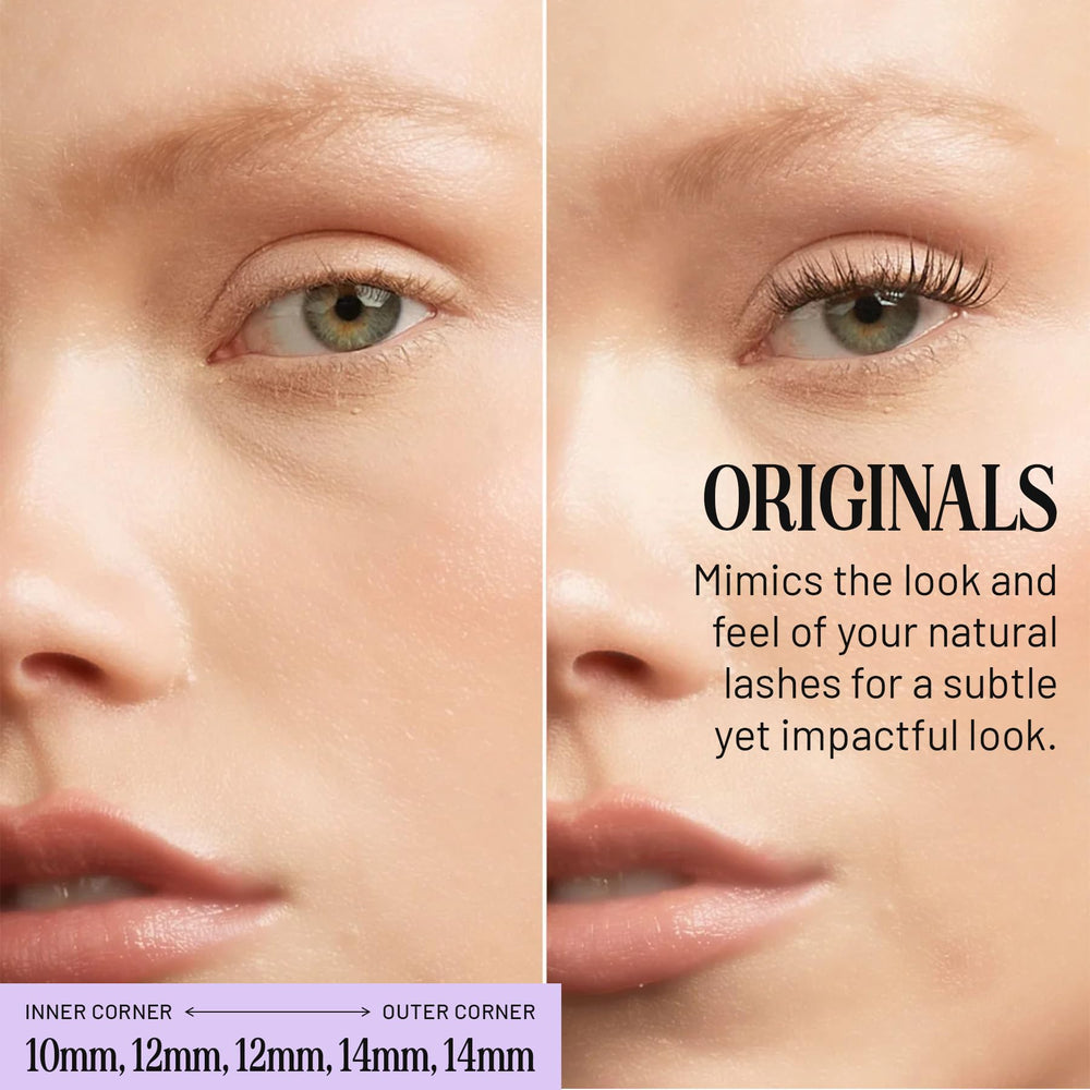 Lilac St Originals, pestañas 12mm, agrupamientos sutiles para mirada suave.