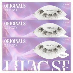 Lilac St Originals, cils-faux naturels 12mm, pack de 3 pour un look discret et léger.
