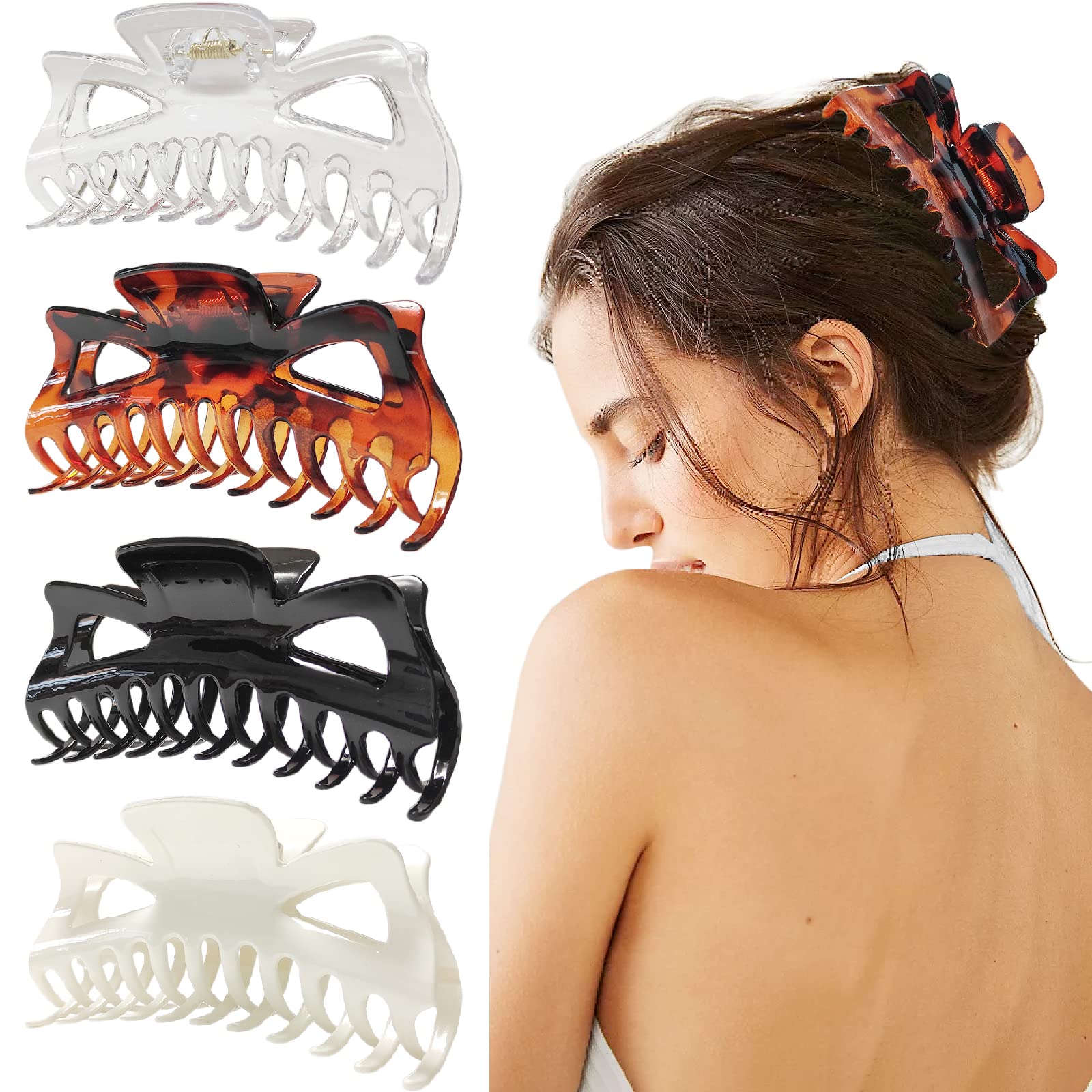 Pinzas LILIEBE para cabello grueso con resorte metálico anticorrosivo, agarre seguro.