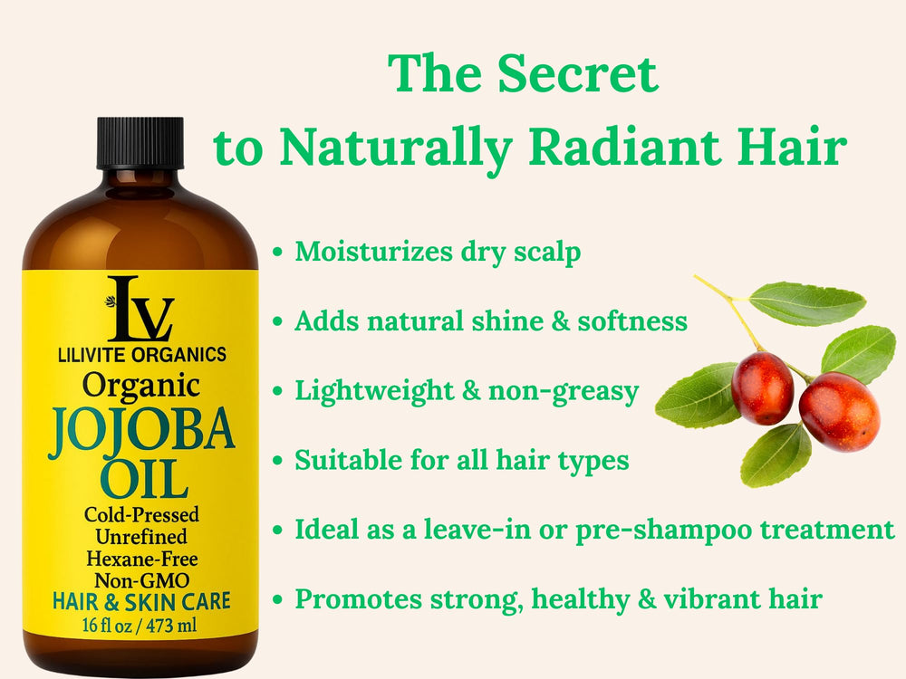 LILIVITE ORGANICS aceite de jojoba para barba suave y saludable