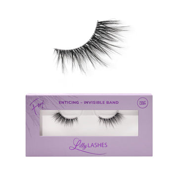 Pestañas Lilly banda invisible para acabado natural.
