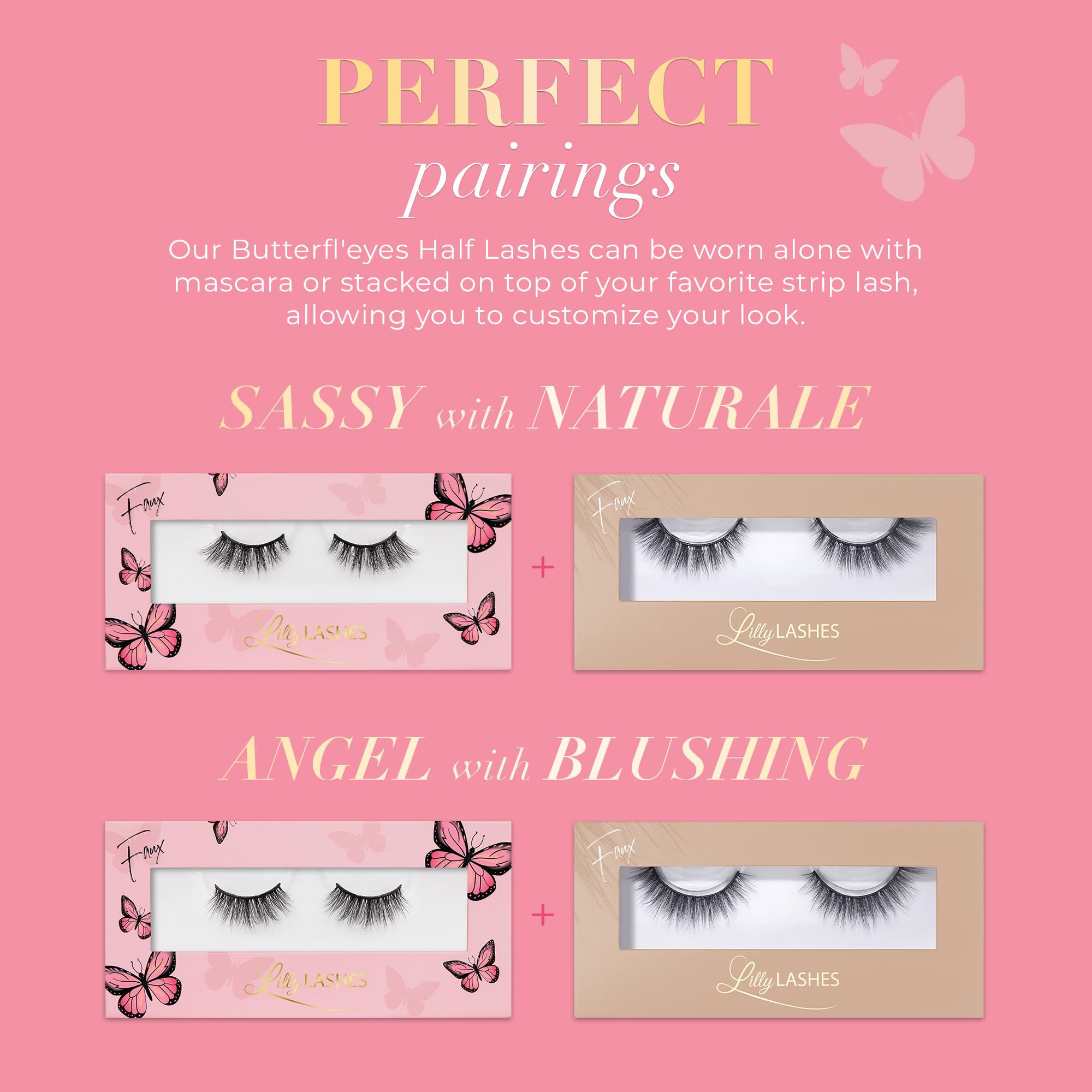Butterfl-eyes Lilly Lashes estilo redondo que suaviza la mirada.