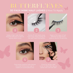 Butterfl-eyes Lilly Lashes textura suave faux mink para un look natural.