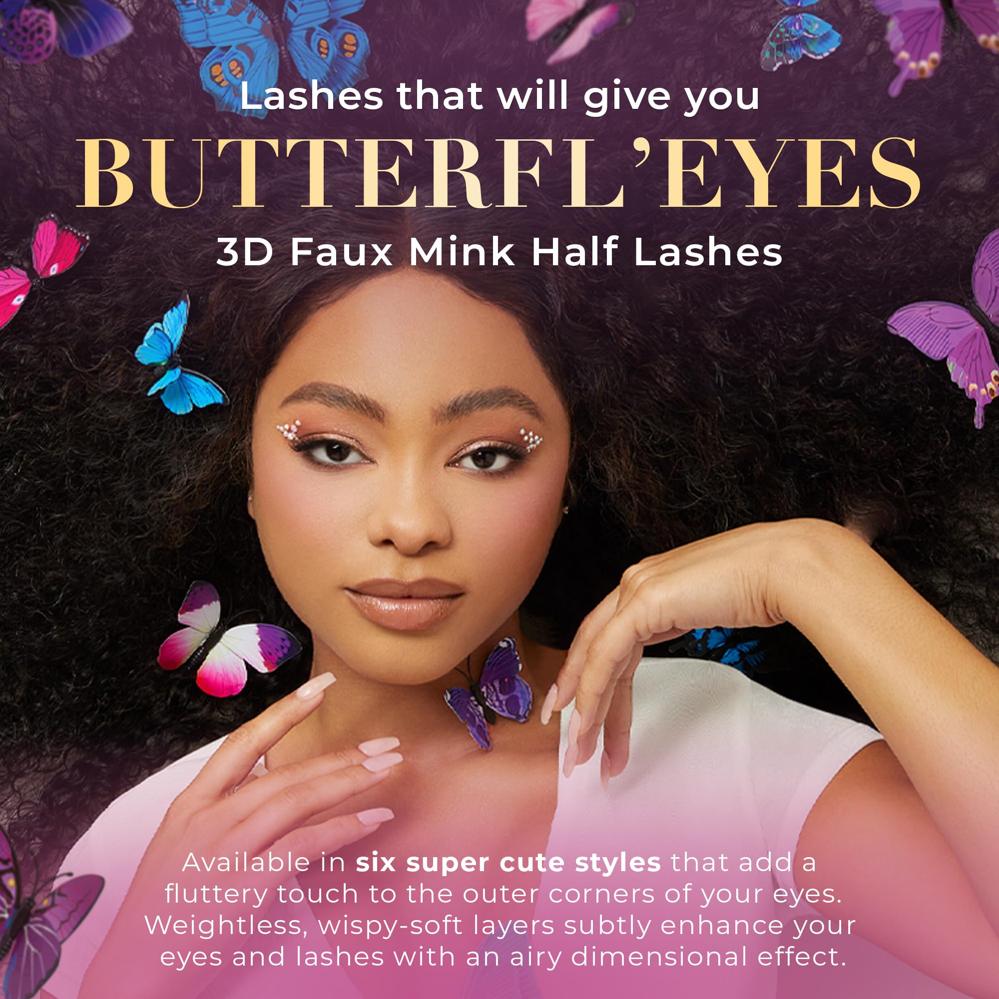 Butterfl-eyes Lilly Lashes uso diario con montaje sencillo.