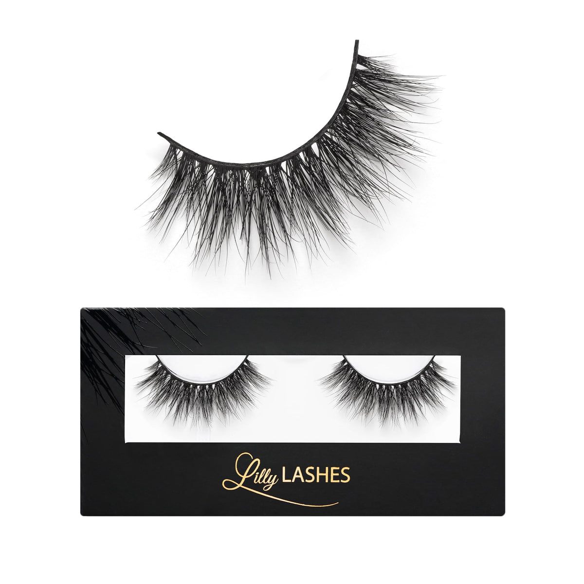 Pestañas Lilly Lashes Miami 3D mink sintético, tira para look dramático