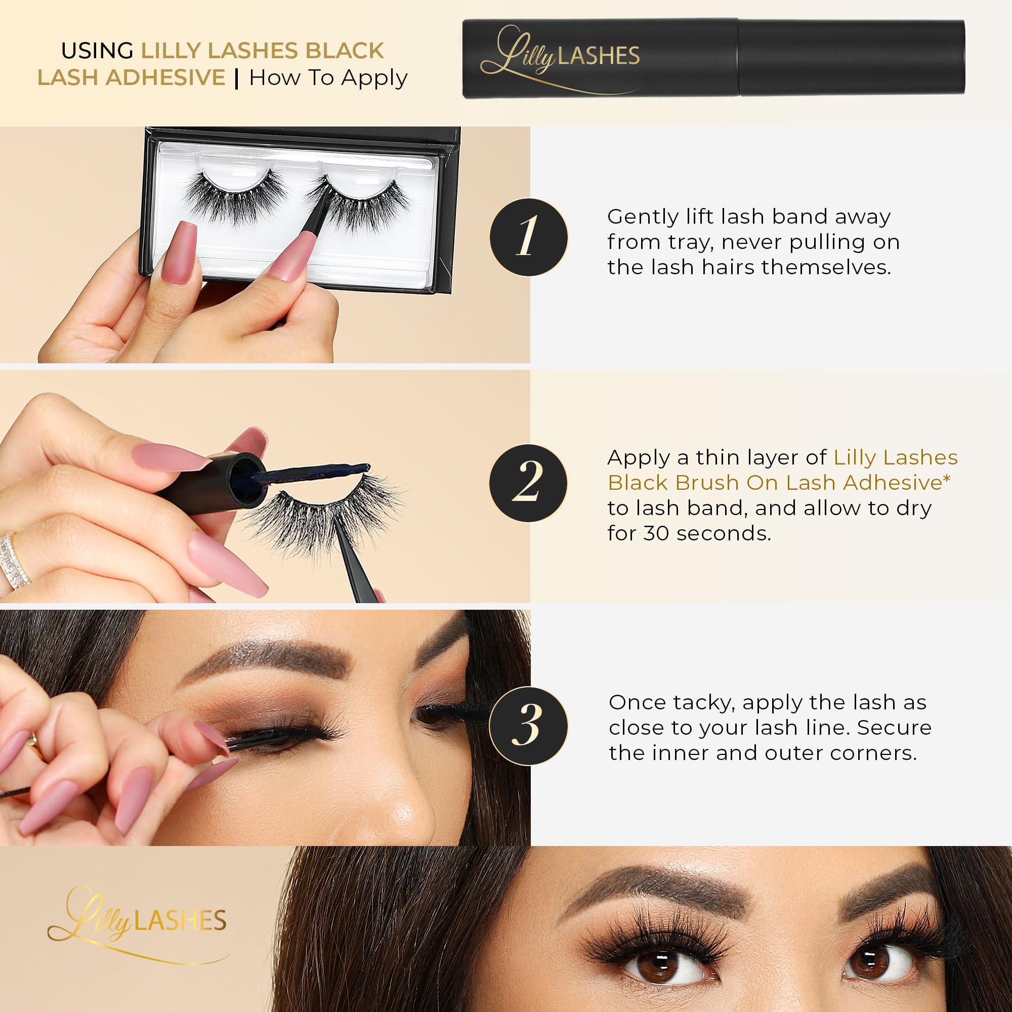 Lilly Lashes Miami Flare 3D Mink: recortables para ajuste perfecto