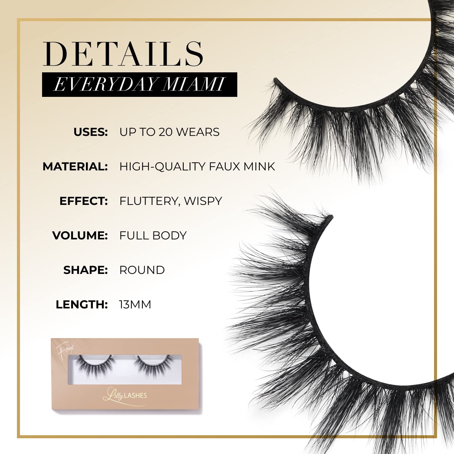Look diario definido con Lilly Lashes para ojos expresivos.