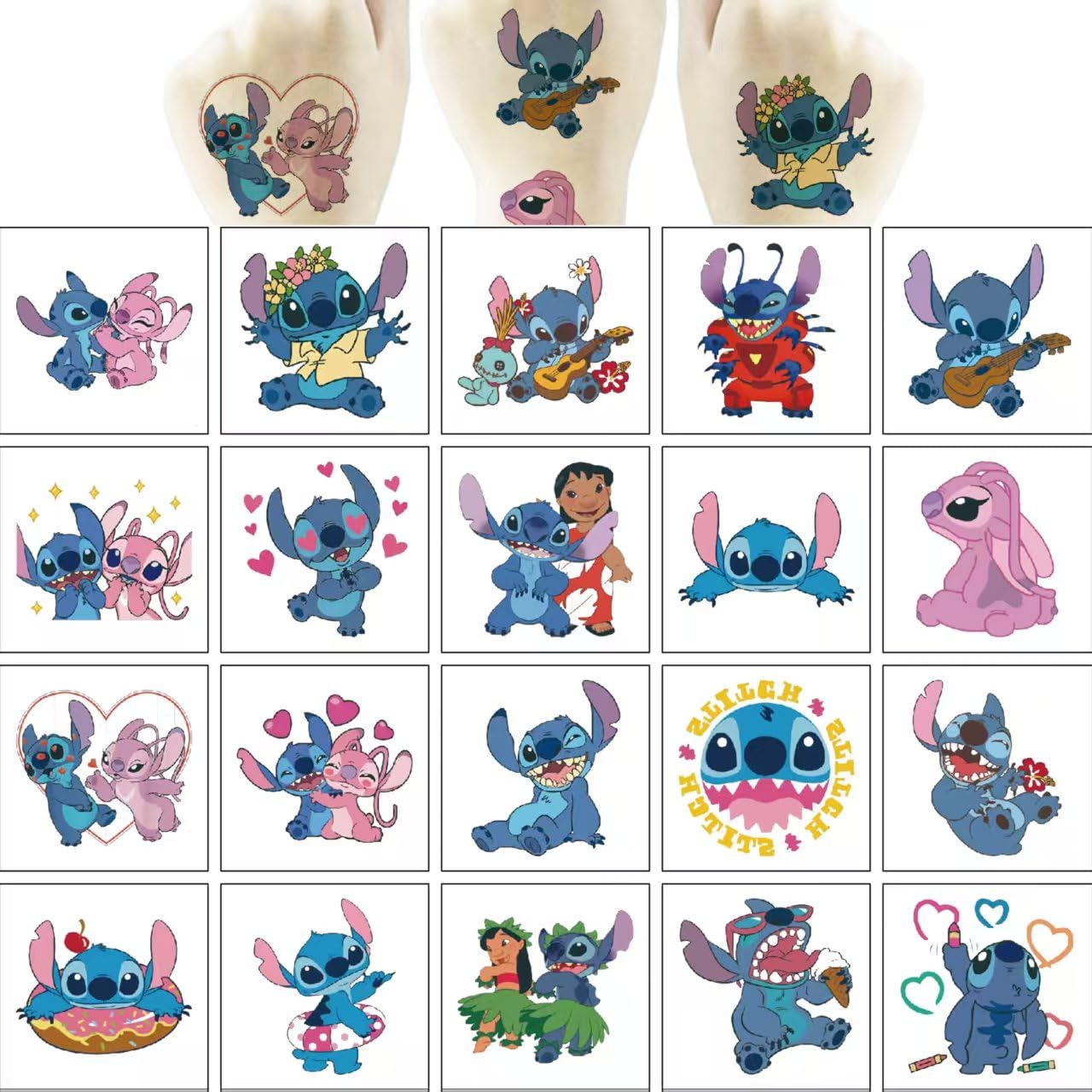 Diseños diversos de Stitch, perfectos para regalos, decoraciones y premios en fiestas.