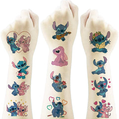 Tatuajes duraderos y piel segura de Stitch, de Lilo y Stitch, aptos para pieles sensibles.