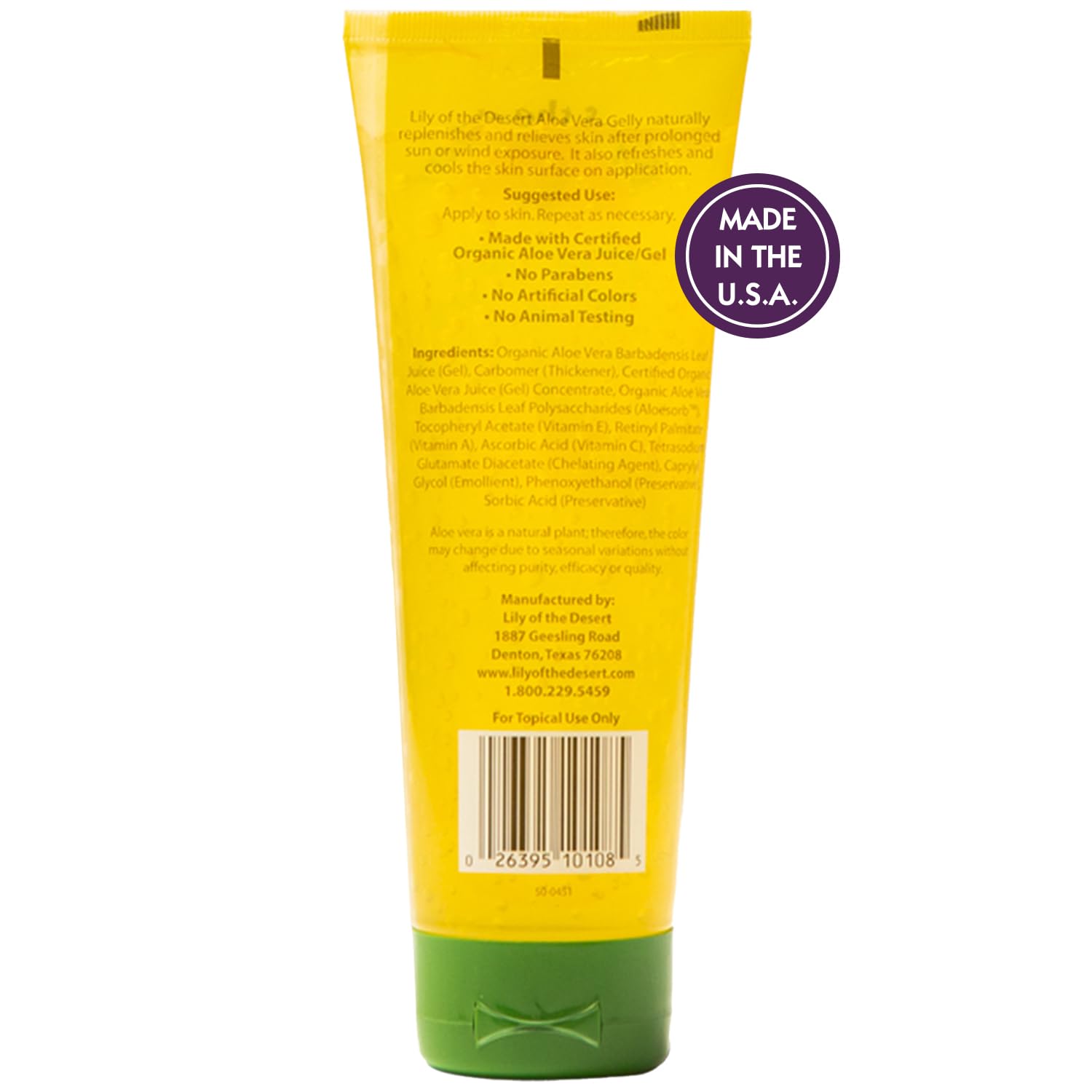Lily of the Desert Gelly Moisturizer se aplica en la piel para alivio suave tras el sol