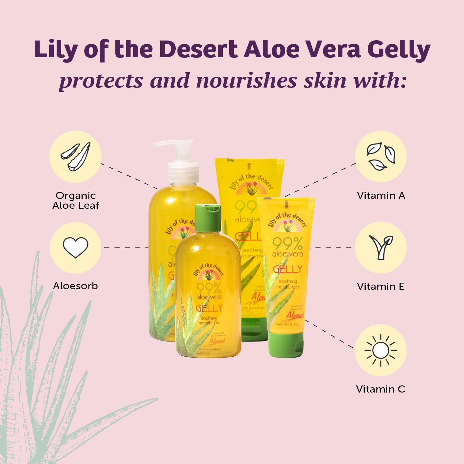 Lily of the Desert Gelly Moisturizer textura gel translúido para hidratación profunda