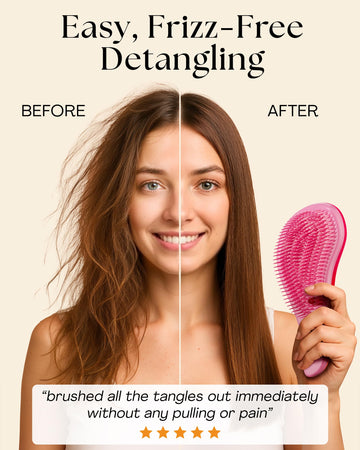 Lily England cepillo desenredante para cabello grueso con cerdas flexibles y densas