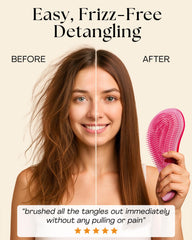 Lily England cepillo desenredante para cabello grueso con cerdas flexibles y densas