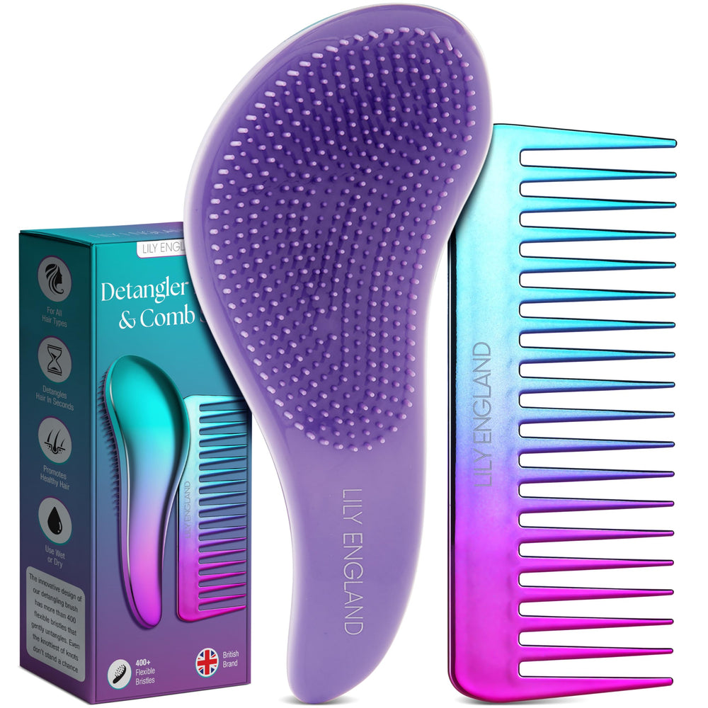 Cepillo desenredante Lily England con cerdas flexibles para desenredar suavemente el cabello
