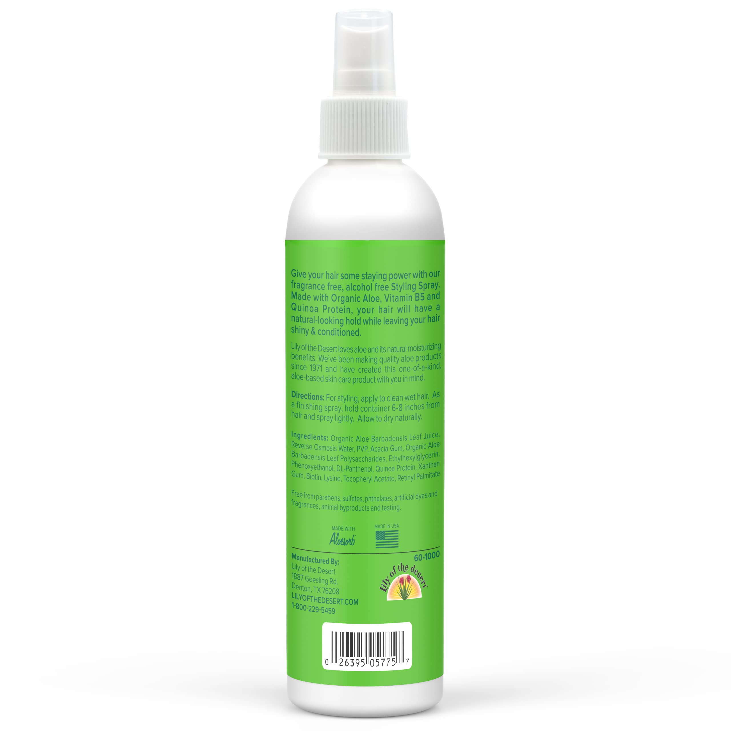 Lily Of The Desert aplicación suave en cabello para control del frizz