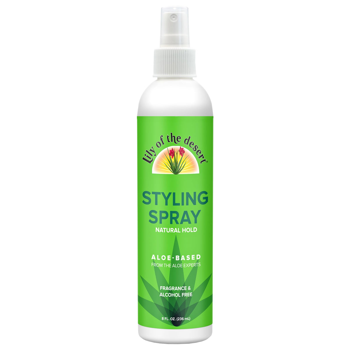 Lily Of The Desert botella clara para cabello, uso suave y sin fragancia