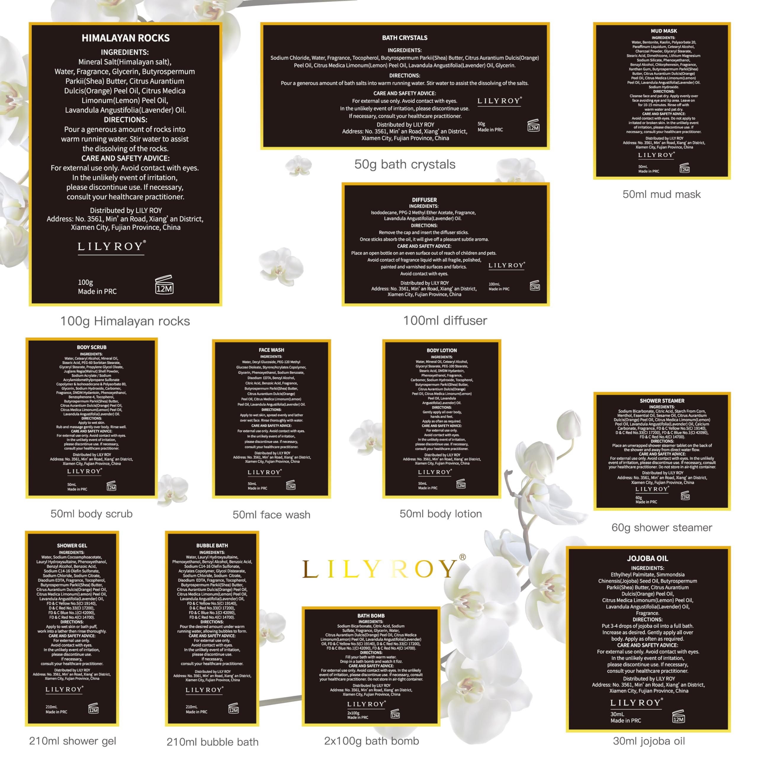 Lily Roy cesta dorada reutilizable para guardar productos de spa