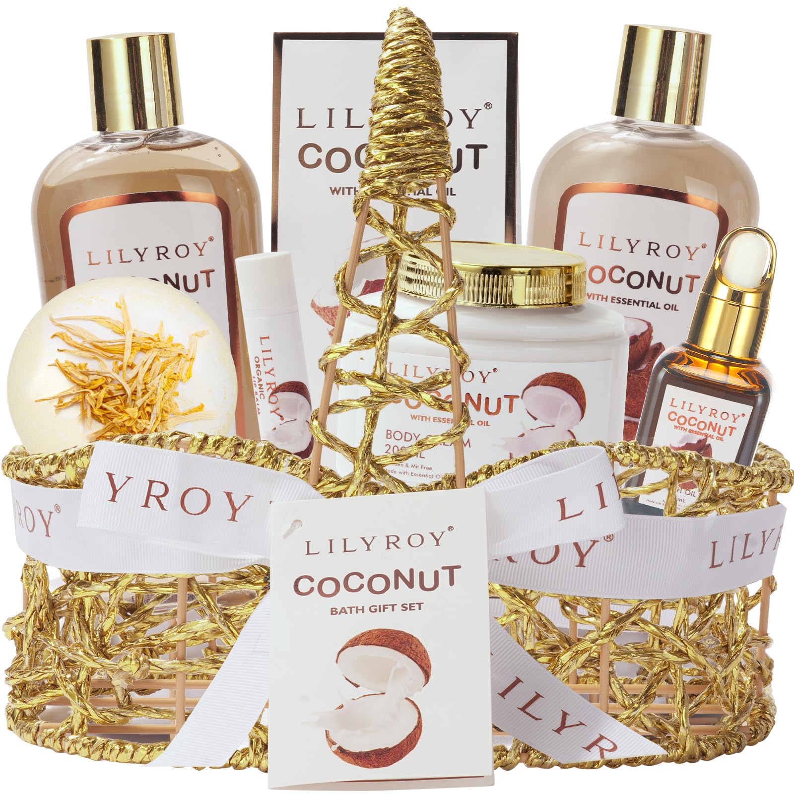 LILY ROY conjunto de baño de lujo en cesta, ideal para regalo