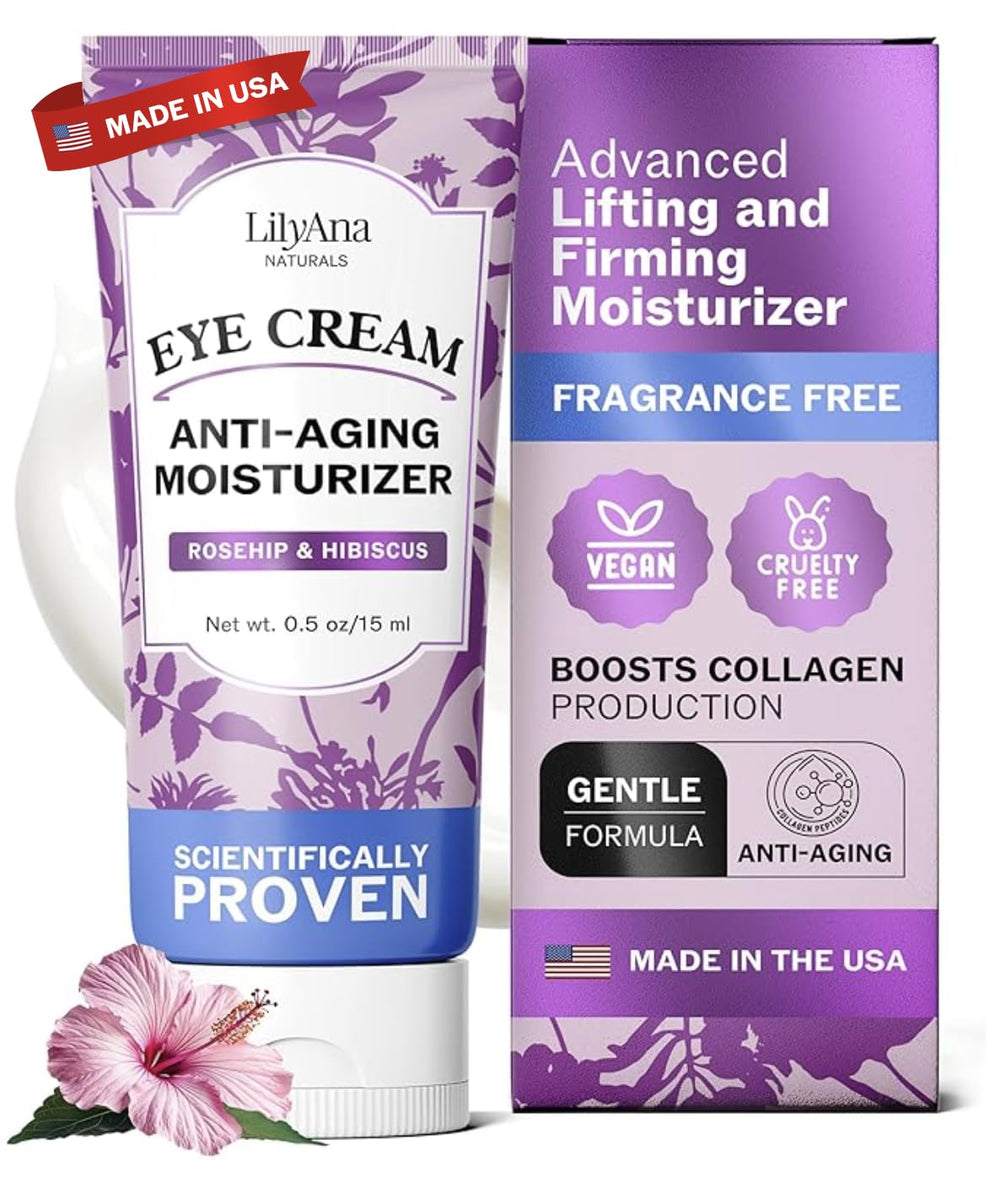 LilyAna Naturals contorno de ojos hidratación profunda para piel suave.